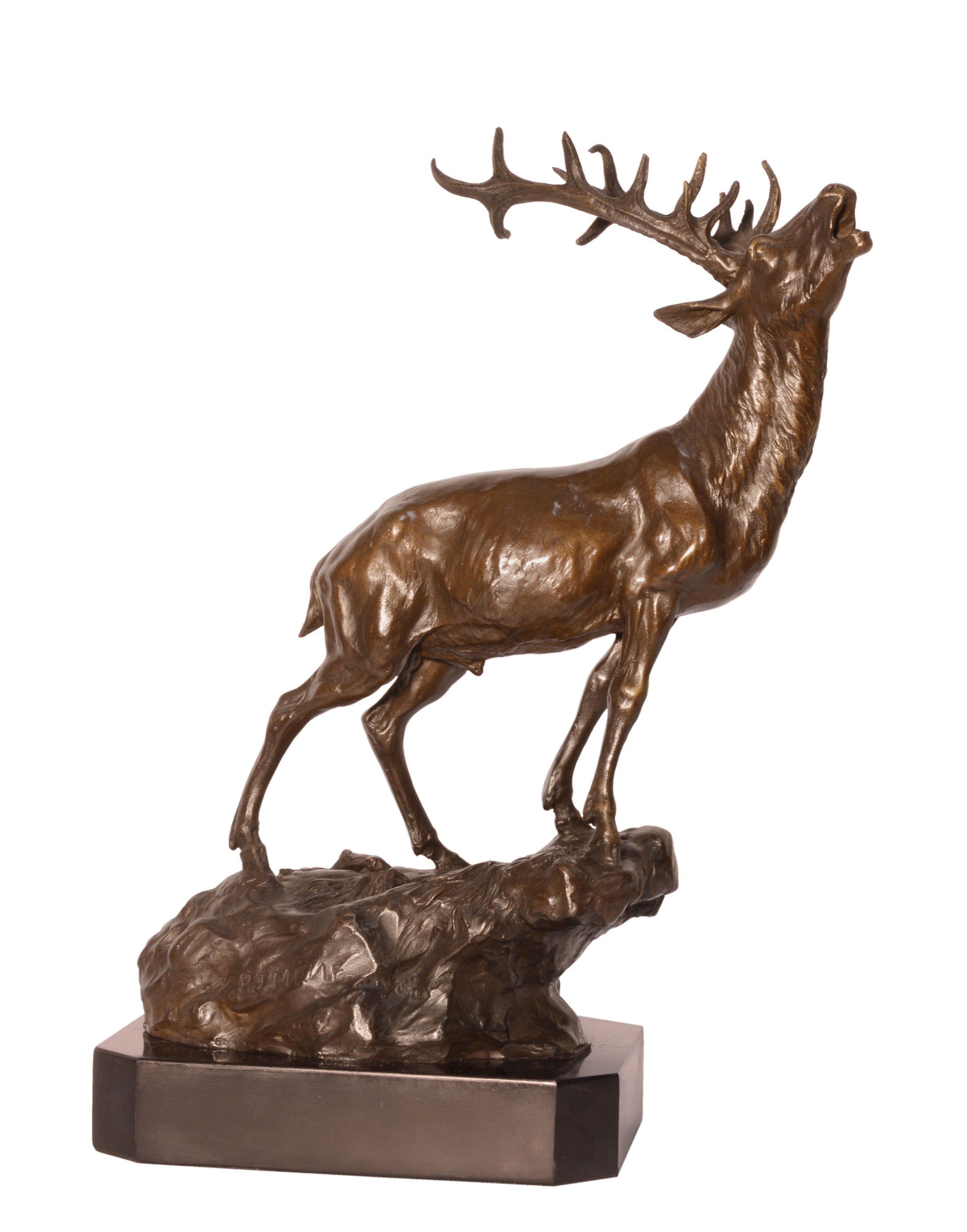 Bronzen beeld "Hert" I 6.4 kg I H: 37.8 x B: 18.3 x L: cm – Brons Beelden