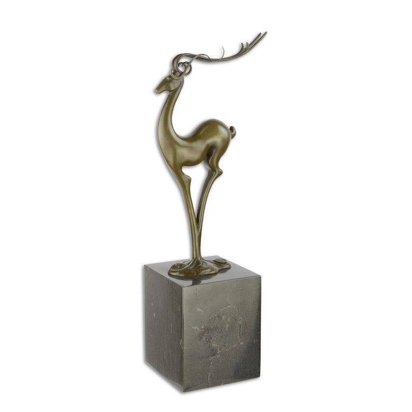Bronzen beeld van een antilope 